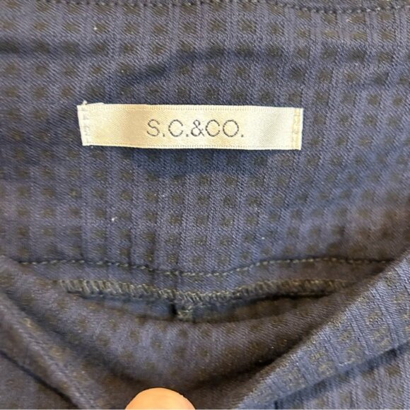 S.C.   Co. Women’s Pull-on Ankle Pants Tummy Control Comfort Stretch Navy Blue - Picture 3 of 6